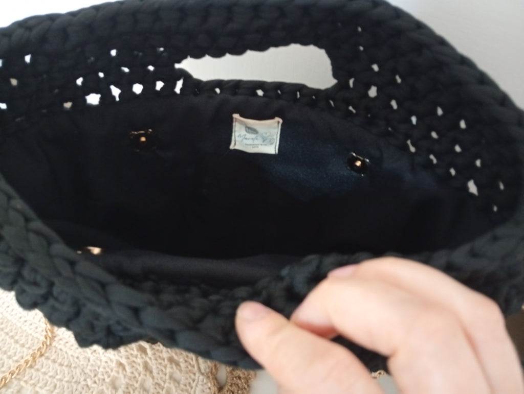 Borsa secchiello semirigida a mano