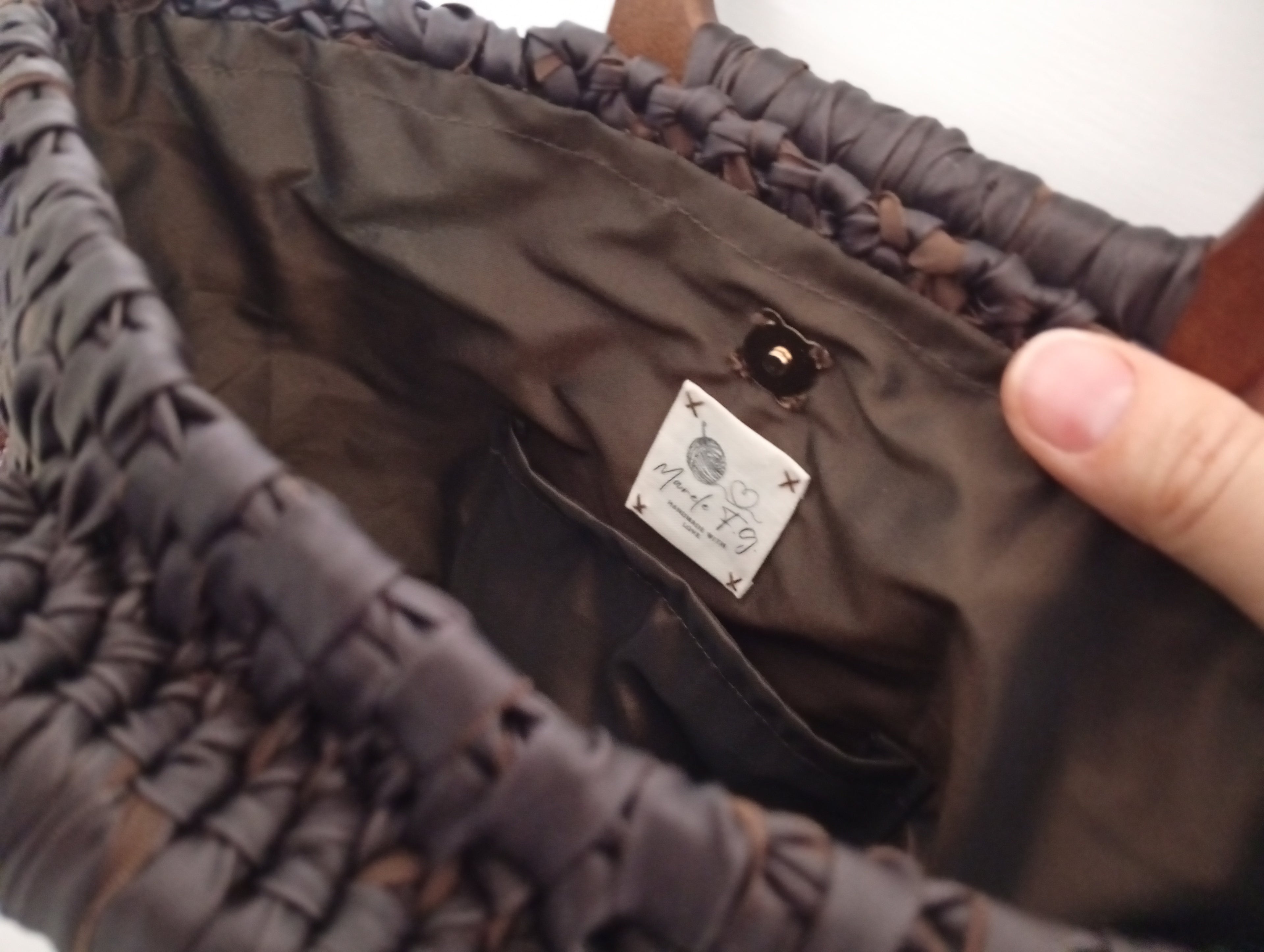 Borsa a mano ecopelle Terra