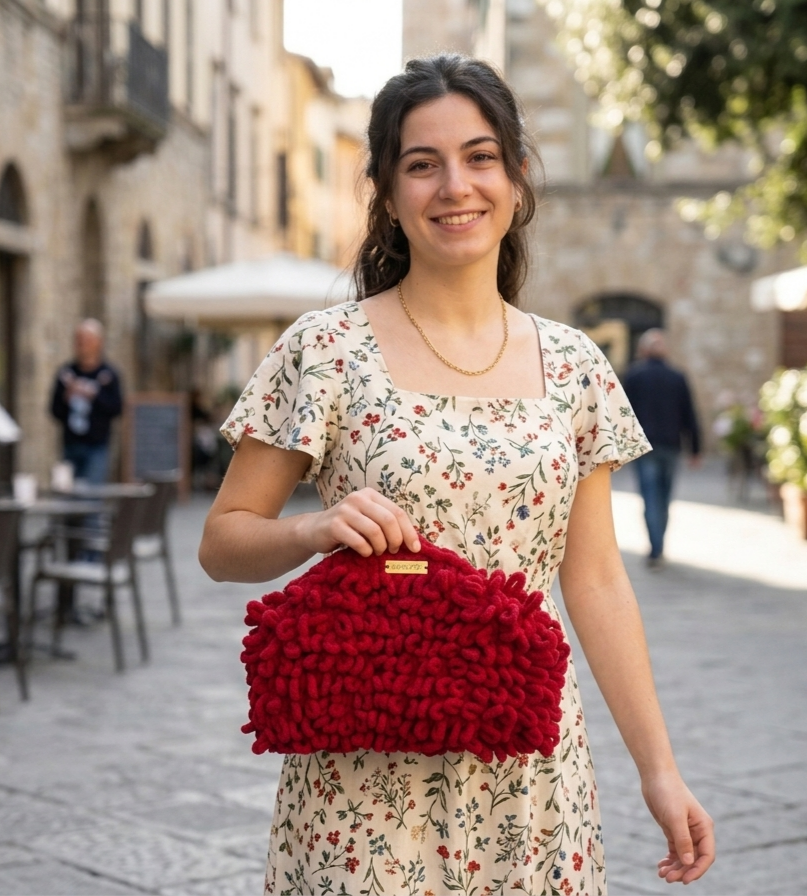 Borsa a mano morbida puffy